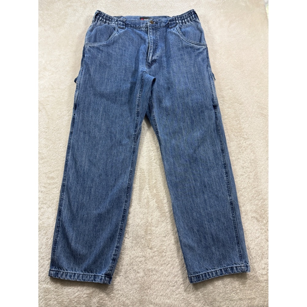EOTAC Mens Operator Grade Tactical Elastic Waist Blue Jeans 36x30 Meas: 33x30.5